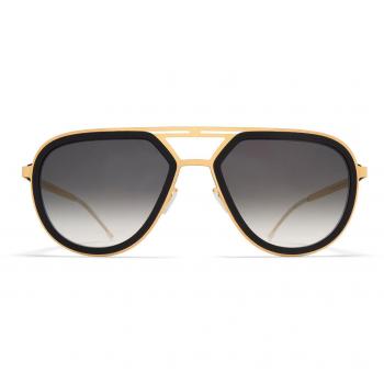 Mykita Cypress 585 Unisex Stylish Black and Gold Sunglasses, Size ONE SIZE
