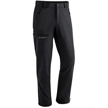 MAIER Men's Black Softshell Hiking Pants Adakit M Size 46 Short