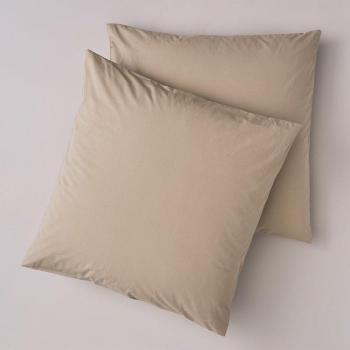 Bassols - Fundas de cojines de algodón orgánico 200 hilos Cotton Beige