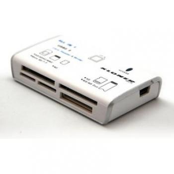 Kloner KLT100 -  Lector multitarjeta externo, color blanco