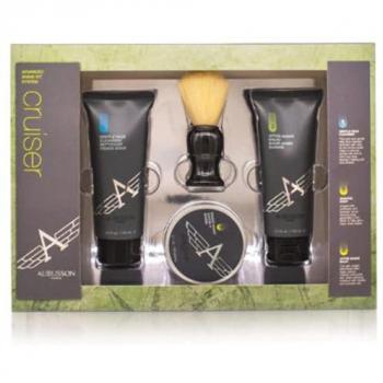 Aubusson Cruiser Men's Grooming Set: Aftershave Balm, Cleanser, Soap & Shaving Brush