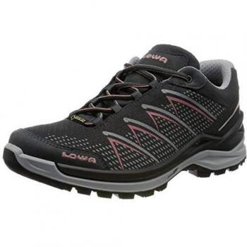 Lowa FERROX Pro GTX LO WS, Zapatillas de Senderismo Mujer, Negro Grafite Salmone 9801, 41 EU
