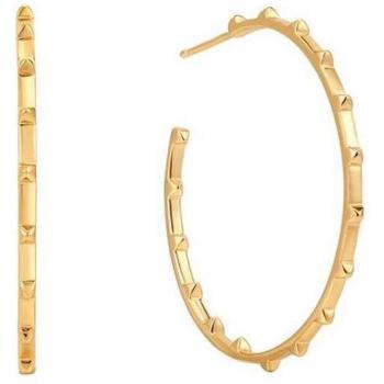 Pendientes de aro Zoe de plata bañados en oro amarillo 18k