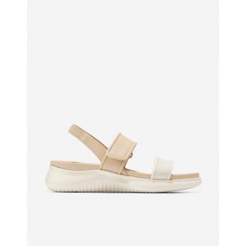 Cole Haan Women's Leather Platform Sandals with Velcro Closure