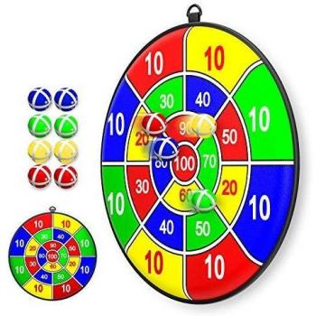 Lbsel Tema de Fiesta de Navidad Juego para niños Dart Board con 8 Bolas Juegos de Mesa para niños Toy-Safe Dart Game-Regalo para niños elección de Juego Interior al Aire libre-13.2 Inches