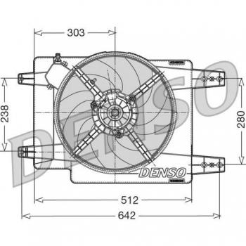 Ventilador de refrigeración del motor DENSO DER01011