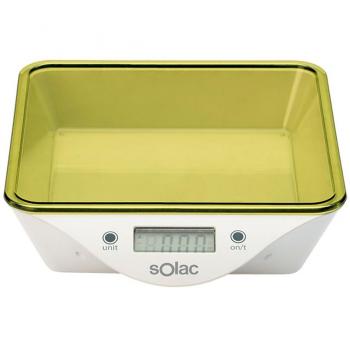 Báscula Electrónica de Cocina Solac BC6260 Multicolor con Precisión de 1g, Capacidad hasta 5kg, Función Tara y Visor LCD - Incluye Dos Boles