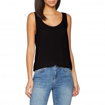 Object Objbay S/l Top Noos, Camiseta sin Mangas para Mujer, Negro Black, 36