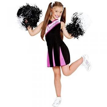 Disfraz Original de Animadora Negro y Rosa para Niña - Talla 11-13 Años