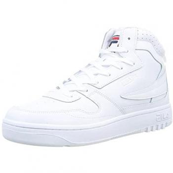 Fila Fxventuno L Mid White Synthetic Leather High-Top Sneakers for Men