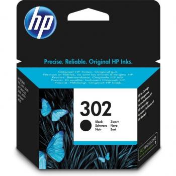 HP 302 Original Negro Cartucho de Tinta Estándar Rendimiento (F6U66AE)