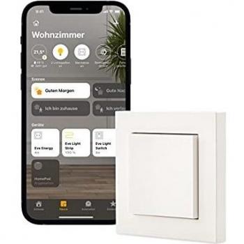 Interruptor de Pared Inteligente Eve Light Switch (Compatible con Apple HomeKit y tecnología Thread)