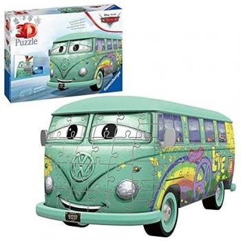 Ravensburger Puzzle 3D 11185 Volkswagen T1 Cars Fillmore, 162 Piezas Multicolor, Edad recomendada 8+, Dimensiones finales 30x14x15 cm
