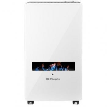 Estufa de Gas Orbegozo HBF120 Catalítica Llama Azul 3800W con Cristal Blanco
