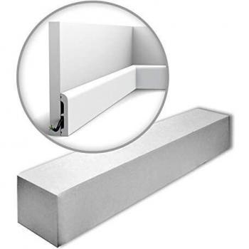 Zócalos Orac Decor SX183 RAL 9003 - 34 Piezas Preverniciadas, Longitud Total 68 m