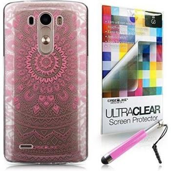 CASEiLIKE Arte indio de la línea 2062 Bumper Prima Híbrido Duro Protección Case Cover Funda Cascara for LG G3 +Protector de Pantalla +Plumas Stylus retráctil