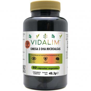 Vidalim Omega 3 DHA de Microalgas - Suplemento de Ácidos Grasos Esenciales 250mg en Cápsulas (60 unidades)