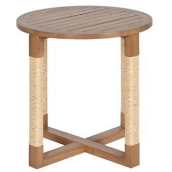 Mesa Auxiliar Home ESPRIT Natural de Abeto en Madera MDF 48 x 48 x 50,5 cm