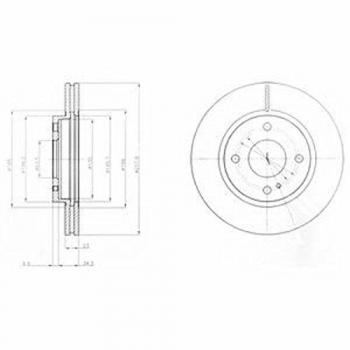 Delphi BG4170C - Disco de freno