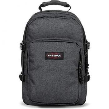 Eastpak Provider Black Denim Backpack - 33L, Padded Laptop Compartment, Durable Design