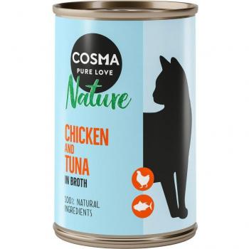 Cosma Nature 12 x 140 g - Pack Ahorro - Pechuga de pollo y atún
