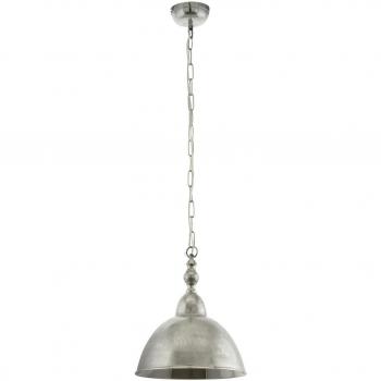 Lámpara Colgante Vintage Eglo Easington Níquel Mate 1 Bombilla E27 35cm