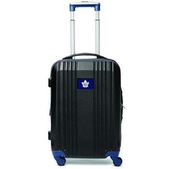 Denco Unisex's NHL Toronto Maple Leafs Round-Tripper Two-Tone Hardcase Spinner, Navy, Black, 21-inches