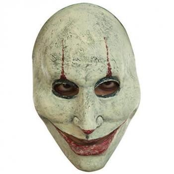 Máscara de Payaso Asesino de Látex Resistente, Pintada a Mano, Talla Única Adulto - Halloween y Fiesta de Disfraces