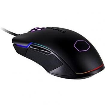Cooler Master CM310 Ratón Gaming RGB con Cable, Sensor Óptico 10000 DPI, Sujeción Tipo Garra o Con La Palma Diseño Ambidextro con Agarres Laterales de Goma, 8 Botones, Negro Mate