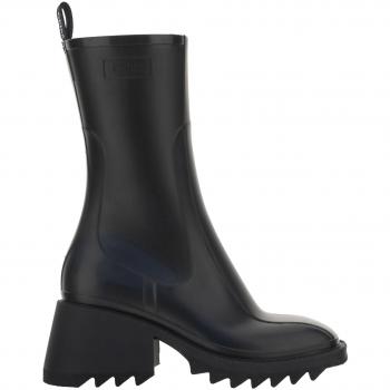 Chloé Women's Betty Block Heel Platform Rain Boots - Black - Size 37 EU / 7 US