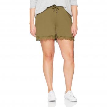 Junarose Jriberis Shorts-S, Pantalones Cortos para Mujer, Verde