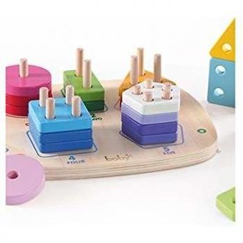 Andreu Toys- Wooden Fraction SORTER Puzzles, Color
