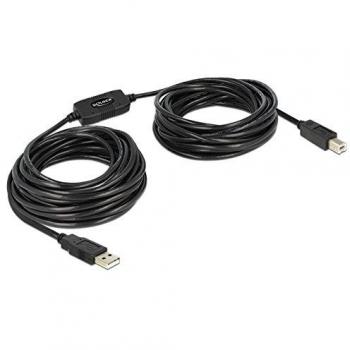 Cable USB 2.0 A macho a B macho activo de 11 m