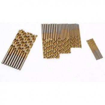 beetrie 50pcs Brocas de Acero de alta velocidad HSS 1 mm, 1,5 mm, 2 mm, 2,5 mm y 3 mm Cobalt