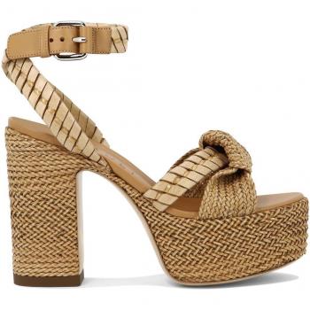 Casadei Women's Isa Formentera High Heel Sandals in Beige, Size 39 (9 US) | 1L145V1201C21262804