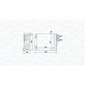 Radiador de calefacción MAGNETI MARELLI 350218481000