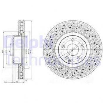 Disco de freno DELPHI BG9093C - Disco de freno, marca DELPHI, referencia BG9093C