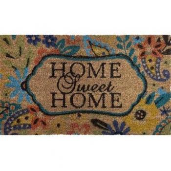 Felpudo Coco Natural Home Sweet Antideslizante 40 x 70 Cm Thayba