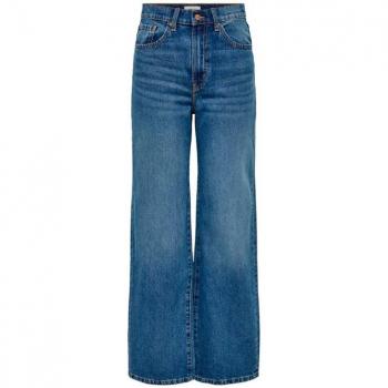 Vaqueros de cintura alta Only Hope Ex Wide mujer, medium blue denim, estilo wide leg