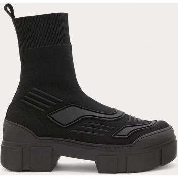 Vic Matié - Women's Black Sock Ankle Boots, Size 9 US