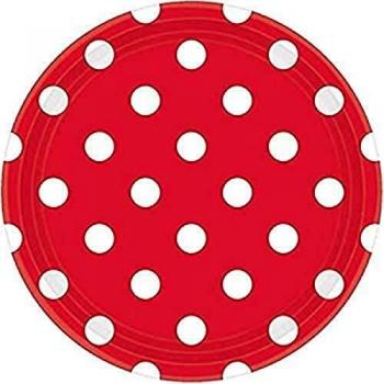 Platos de papel con diseño de lunares, de 23 cm, Amscan International 551537-40