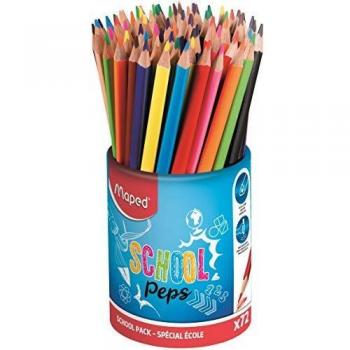 LÁPICES DE COLORES MAPED SCHOOL PEPS BOTE 72