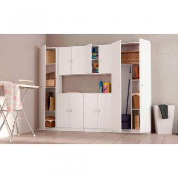 Armario Bajo Meka-Block K-8000B de Madera con 2 Puertas, Color Blanco, Dimensiones 34.0x60.0x80.0 cm