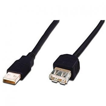 Cable de extensión DIGITUS USB 2.0 - 5m - cable de conexión para USB tipo A - alta velocidad 480 Mbit / s - negro