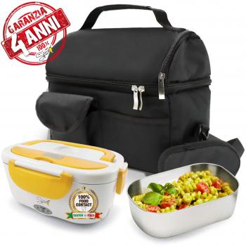 Spice juego de garantía 4 años Bolsa Térmica con correa de hombro + hornillo Amarillo inoxidable bandeja de 1,5 litros de acero inoxidable