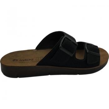 Sandalia Hombre Inblu CM000034, color negro, diseño cómodo y ligero, suela antideslizante, material sintético de alta calidad, plantilla acolchada para mayor confort
