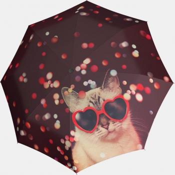 Paraguas plegable abre y cierra con estampados coloridos Lovely Cat