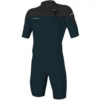 O´neill Wetsuits Traje De Neopreno Corto Hammer 2mm Con Cremallera En El Pecho, Mangas Cortas, Color Slate Black, Fácil Estiramiento, Transpirable