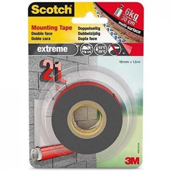 Cinta doble cara scotch extreme 40021915 15mx19mm de 12 unidades