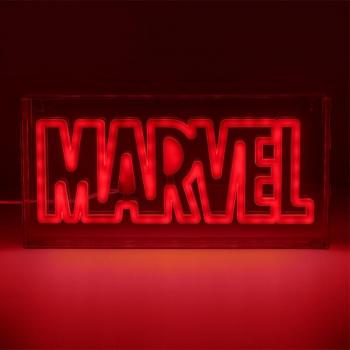 Luz de Neón LED con el Logo de Marvel de Paladone - Montable en Pared o de Pie - Decoración y Regalo Oficialmente Licenciados de Marvel para la Habitación, Lámpara Led Estilo Neón